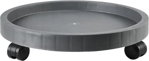 Miniatura 9 de Carrito para Macetas de 17.5 Pulgadas con Platillo Rodante y Ruedas, Soporte con Ruedas Resistente para Plantas en Maceta, Bandeja Base Redonda