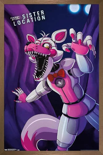 Miniatura 15 de Trends International Five Nights at Freddy's: Sister Location - Póster de pared Funtime Foxy, 14.725 x 22.375 pulgadas, versión enmarcada de madera