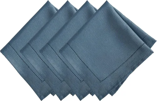 Miniatura 10 de Elrene Home Fashions Alison Mantel Individual de Tela con Diseño de Borde de Ojales Resistente a las Arrugas, Juego de 4, 13"x19", Arándano Rojo