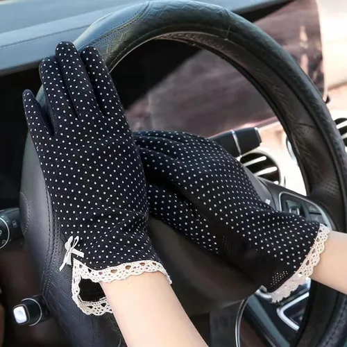 Miniatura 2 de Mcool Mary Guantes de encaje para mujer para actividades al aire libre, 4 pares, protección solar, algodón transpirable resistente a los rayos UV