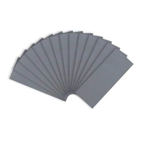 Miniatura 53 de Papel de lija de grano 120, hojas de lijado en seco y húmedo de 9 x 3.6 pulgadas para acabado de muebles de madera, lijado de metal y pulido