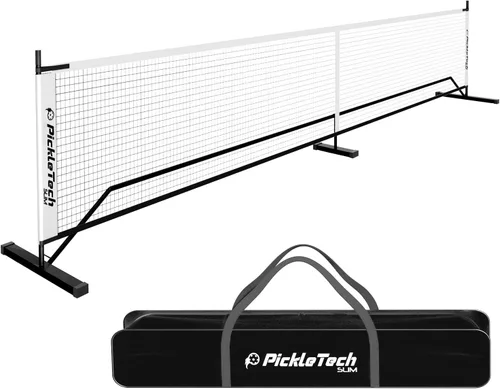 Miniatura 13 de PICKLETECH 4.0 Slim Version Portable Pickleball Nets Outdoor Game 22 FT Pickleball Net-USAPA Regulation Size-Pickle Ball Net System with Carrying