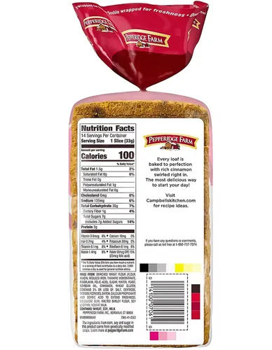 Miniatura 2 de Pepperidge Farm - Pan de remolino de canela, 2 unidades/16 onzas. Valpa products
