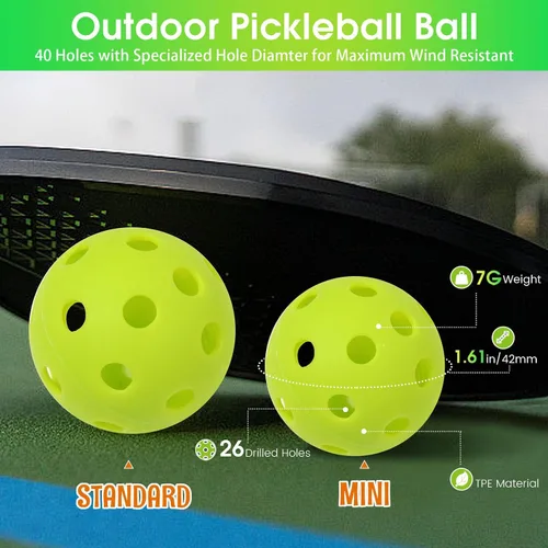 Miniatura 3 de 12 mini bolas de pepinillo (diámetro de 1.654 in) suave Eva anti-grietas huecas silenciosas bolas de entrenamiento ideales para ejercicios
