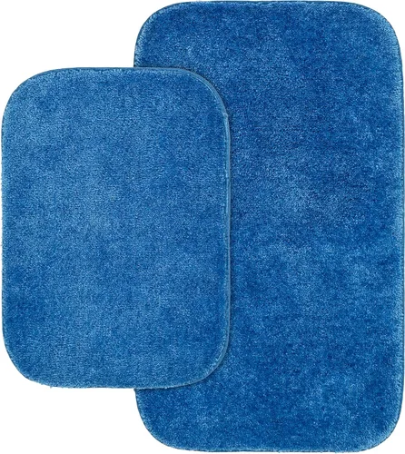 Miniatura 130 de Garland Rug 2 alfombras de baño tradicionales de nailon lavables color morado (17 x 24 pulgadas, 21 x 34 pulgadas), suaves, absorbentes y elegantes