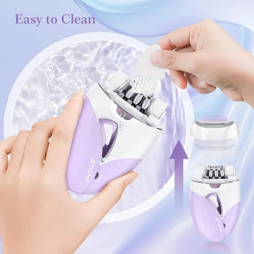 Miniatura 4 de Depiladoras, Depiladora de deslizamiento suave sin dolor de 2 velocidades para mujeres, depiladora de depilación facial recargable inalámbrica
