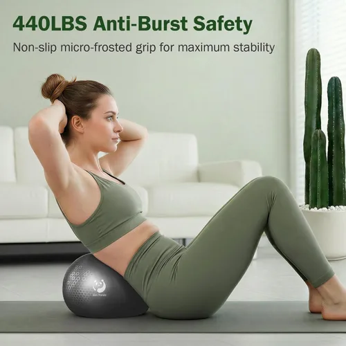 Miniatura 3 de Slim Panda Pelota de Pilates, Pelota de Ejercicio Pequeña de 9 Pulgadas, Mini Pelota de Yoga Antiestallido para Estabilidad, Entrenamiento, Barre