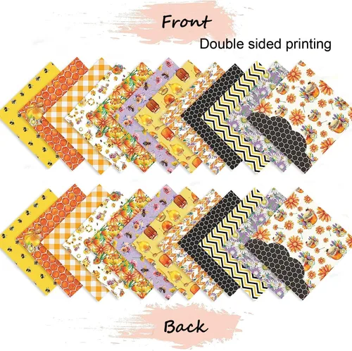 Miniatura 3 de Bloc de papel de doble cara para álbum de recortes de 12 x 12 pulgadas, diseño de abeja amarilla y negra, paquete de origami para manualidades