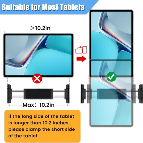 Miniatura 5 de najiaxiaowu Soportes para Tabletas PC Paquete de 2 Soporte para Tableta para Coche, Soporte para Reposacabezas de iPad para iPad/Teléfonos