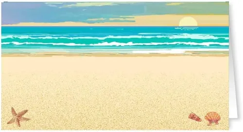 Miniatura 2 de Tarjetas de lugar con nombre de playa, 25 tarjetas de identificación para asientos de invitados, tiendas de campaña de playa y mesa tropical