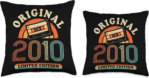 Miniatura 3 de Retro Limited Edition 2010 Cassette Tape 16th Birthday Throw Pillow
