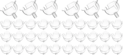 Miniatura 9 de Beavorty 60 piezas de soporte de chocolate transparente para taza de caramelo, base de ramo de chocolate, bandeja de chocolate redonda de plástico