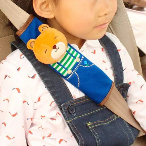 Miniatura 9 de Tianmei 2 piezas con diseño de muñeca de dibujos animados linda para funda de cinturón de seguridad de coche, almohadilla para la correa del hombro