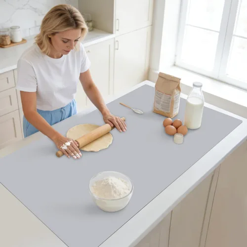 Miniatura 15 de Tapete de silicona extra grande para encimera de cocina, 36 x 24 pulgadas, tapete de silicona para mesa de resina, tapete resistente al calor