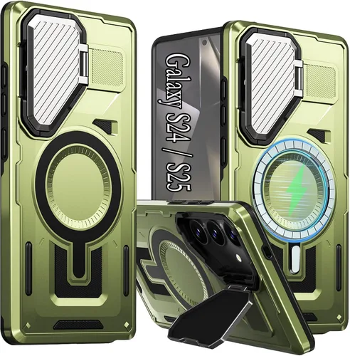 Miniatura 8 de para Galaxy S24 Plus Funda Magnética, Funda Resistente y Rugosa con Protección contra Caídas [Compatible con Carga Inalámbrica Rápida] Funda