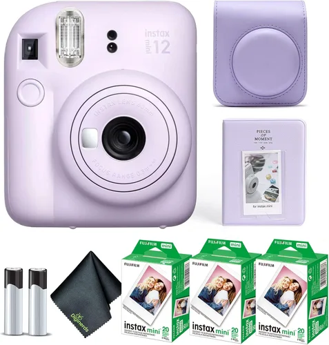 Miniatura 31 de Cámara instantánea Fujifilm Instax Mini 12 en color rosa floreciente, paquete de película Fuji Instax Mini (20 hojas) + estuche de transporte