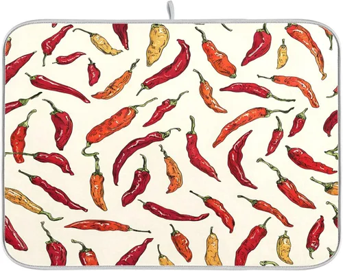 Miniatura 46 de Beige and Brown Marble Print Dish Drying Mat for Kitchen Counter Super Absorbent Drying Mat 16x18 inch Large Dish Drying Matts for Countertop