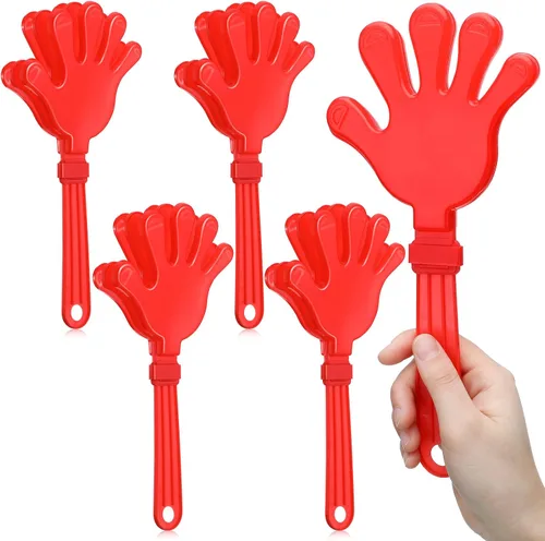 Miniatura 9 de Woanger 4 pinzas de mano jumbo de 11 pulgadas, para hacer ruido, regalos de fiesta, gigantes y grandes, para eventos deportivos, animadores, baile