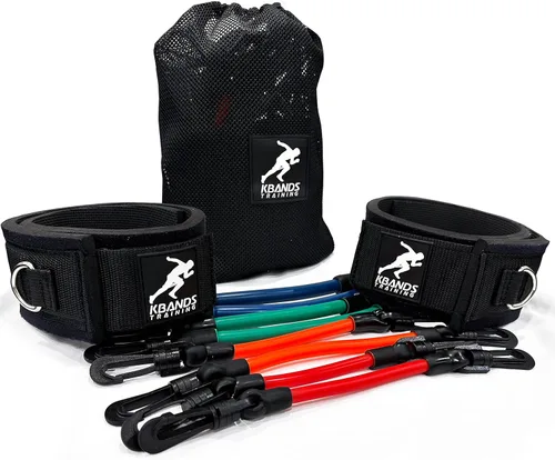 Kbands | Bandas de resistencia para piernas de velocidad y fuerza | Incluye programas de entrenamiento digital Speed 101 y Agility FX - Tamaños para