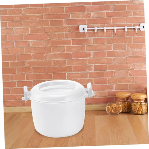 Miniatura 5 de Arrocera para microondas, recipiente para almacenamiento de alimentos, tazón de microondas con tapa, ollas de arroz para microondas, arroz