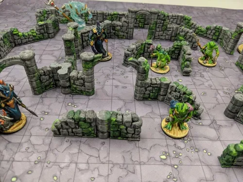 Miniatura 6 de 34 azulejos de mapa de pared con ruinas de mazmorras para terreno DND para terrenos de mazmorras y dragones, D&D, Pathfinder, Warhammer 40k