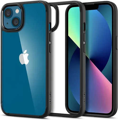 Spigen Funda para iPhone 13 Mini, ultra híbrida, sin anillo magnético, antiamarilleo, negro mate