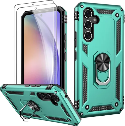 Miniatura 21 de LUMARKE Funda para Galaxy A51 4G con protector de pantalla, supera los 16 pies, probada en caídas, de grado militar, con soporte de anillo Rojo