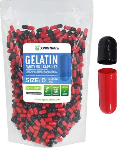 Miniatura 51 de XPRS Nutra Size 0 Empty Capsules - 100 Count Empty Gelatin Capsules - Pills DIY Capsule Filling - Pure Bovine Pill Gel Caps for Do-It-Yourself Rosado