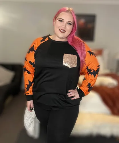Miniatura 3 de TIYOMI Plus Size Shirts for Women Long Sleeve Tops Front Pocket Shirt Round Crew Neck Fall Autumn Winter Shirt XL-5XL