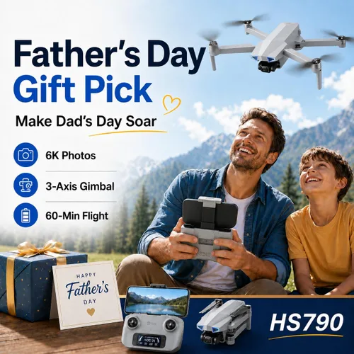 Miniatura 2 de Holy Stone HS790 GPS Dron con cámara 6K y cardán de 3 ejes, drones FPV RC cuadricópteros con cámara para adultos 4K/30FPS Video, transmisión