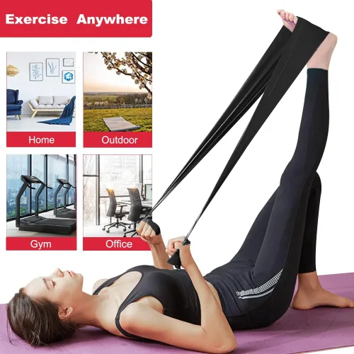Miniatura 7 de Resistance Bands, Elastic Exercise Bands, Home Physical Therapy Bands Natural Latex, 59inch Long Workout Bands for Yoga Pilates Gym Travel