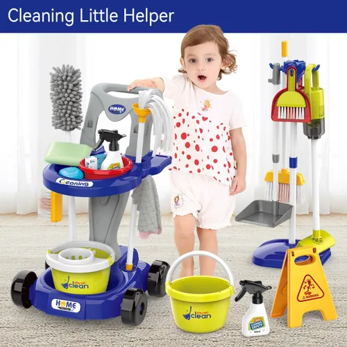 Miniatura 6 de Juego de limpieza para niños pequeños, juego de juguetes de limpieza para niños, nuevo juego de limpieza desmontable de 29 piezas para niños