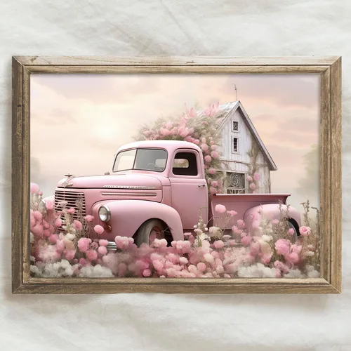 Miniatura 16 de BACKYMRJCART Arte de pared vintage de paisaje de campo de flores silvestres, paisaje, paisaje rústico, arte de pared, naturaleza, prado, pintura