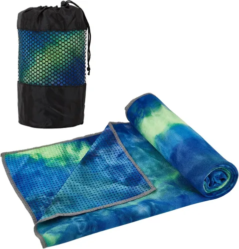 Miniatura 22 de Toallas de yoga, toalla antideslizante para esterilla de yoga caliente con puntos de agarre, manta de yoga de microfibra suave súper absorbente