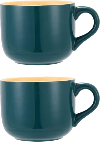 Miniatura 10 de TeenFighter Taza grande de porcelana de avena - 23 onzas (680mL) Taza de café ancha, taza para el desayuno y tazón de sopa, apta para microondas