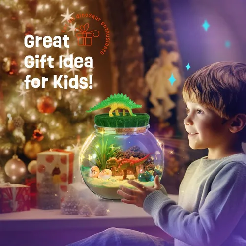 Miniatura 3 de LAOESE Juguetes de dinosaurio para niños, kit de terrario de dinosaurios para niños, regalos de cumpleaños y Navidad para niños de 4, 5, 6, 7, 8 a