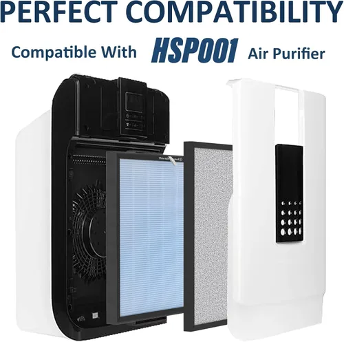 Miniatura 2 de 2 juegos de filtros de repuesto HSP001 H13 True Hepa, compatibles con purificador de aire HATHASPACE, 4 en 2, filtro HEPA True H13 con prefiltro