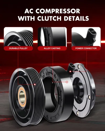 Miniatura 2 de Compresor de CA con embrague compatible con Nissan para MAXIMA 3.5L 2008-2014 para Pathfinder 3.5L 2013-2014 para Quest 3.5L 2011-2015