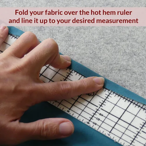Miniatura 3 de Madam Sew Regla de dobladillo caliente para coser y acolchar – Regla de planchar antideslizante y pliegues con plancha en seco o vapor en bloques