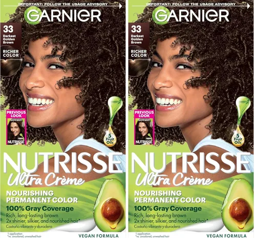 Miniatura 25 de Garnier Nutrisse - Tinte en crema nutritiva para el cabello, 30 marrón oscuro (Sweet Cola), tinte permanente para el cabello, 2