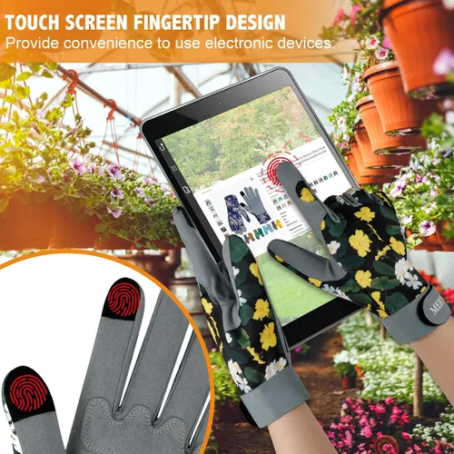 Miniatura 5 de Guantes de jardinería para mujer, de cuero resistente, a prueba de espinas, guantes de trabajo para mujer ColorF