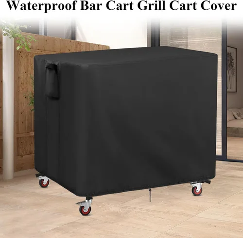 Miniatura 6 de Cubierta de mesa de preparación para mesa de carrito de comedor móvil, 38 pulgadas de alto, cubierta de carrito de barbacoa, cubierta de carrito
