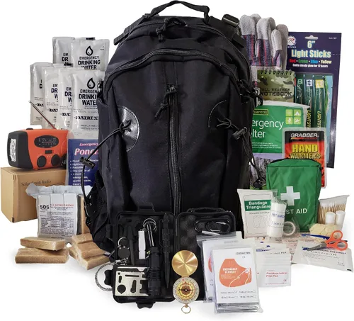 Miniatura 11 de Kit de emergencia para 1 persona/mochila de supervivencia durante 72 horas para desastres naturales, huracanes, situaciones de emergencia o errores