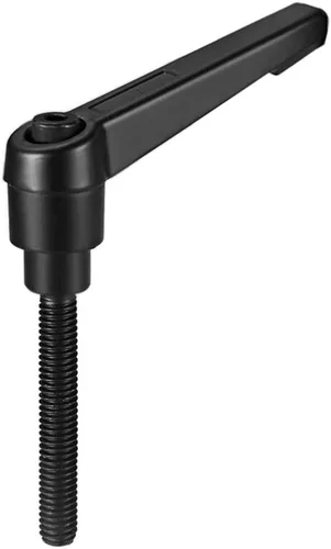 Miniatura 15 de uxcell M8 x 1.260 in Mango de sujeción ajustable Palanca de sujeción Rosca Botón de trinquete macho roscado Perillas de bloqueo Tornillo giratorio