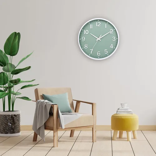 Miniatura 9 de Relojes de Pared a Batería de 10 Pulgadas Reloj de Pared Moderno Silencioso Sin Tictac para Sala de Estar Dormitorio Cocina Oficina Decoración