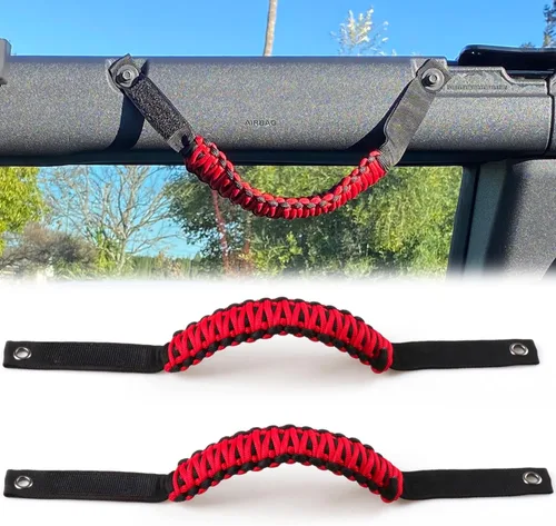 Miniatura 22 de Asas de agarre de barra antivuelco para Ford Bronco 2021 2022 2023 2024 2025 2 accesorios de 2 puertas y 4 puertas, mango de agarre de paracaídas