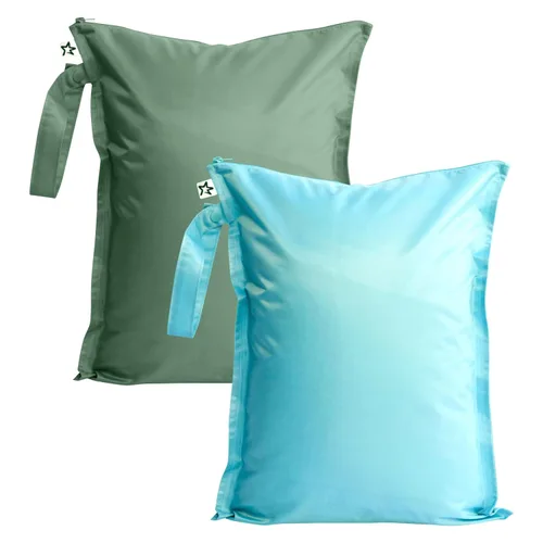 Miniatura 21 de Tiny Twinkle Bolsas Húmedas a Prueba de Desorden Paquete de 2 Bolsas Húmedas Reutilizables e Impermeables para Trajes de Baño Ropa de Bebé