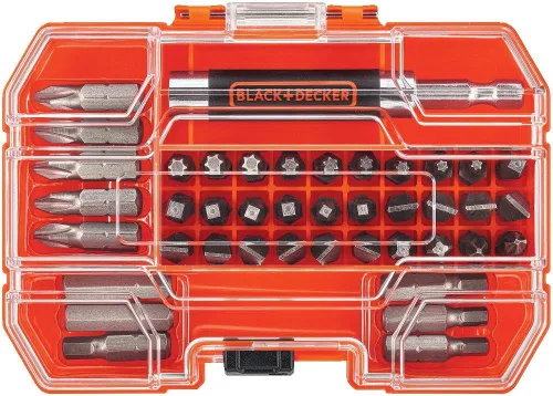 Miniatura 4 de BLACK+DECKER Destornillador inalámbrico, alcalino con juego de puntas de destornillador, 42 piezas (BCF601AA y BDA42SD)