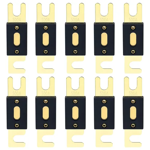 Miniatura 52 de Baomain Paquete de 2 fusibles ANL de 300 A a granel con terminales chapados en oro para audio de automóvil, amplificador, camión, barco, RV