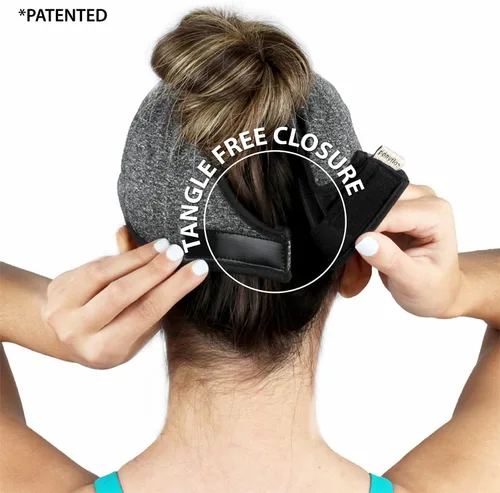 Miniatura 3 de Ponyflo Sombrero de cola de caballo activo - Gorras de cola de caballo para mujer, diseñadas para cabello rizado